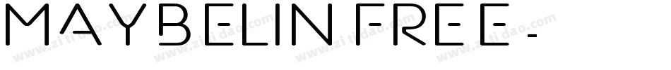 Maybelin FREE字体转换